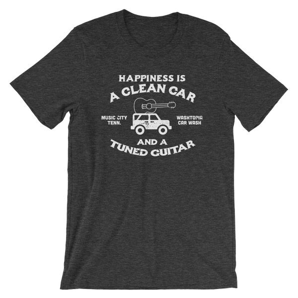 "Happiness is a Clean Car..." Washtopia T-Shirt (Charcoal)