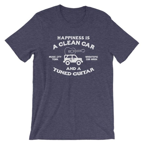 "Happiness is a Clean Car..." Washtopia T-Shirt (Navy)